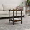 Image de vidaXL Table basse chêne fumé 40x40x55 cm bois d'ingénierie832825
