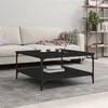 Image de vidaXL Table basse noir 80x80x40 cm bois d'ingénierie832838