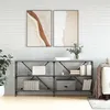 Image de vidaXL Table console sonoma gris 160x30x75 cm bois d'ingénierie et fer832851