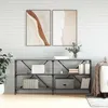 Image de vidaXL Vidaxl Table Console Sonoma Gris 160x30x75 Cm Bois D'ingénierie Et Fer