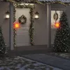 Image de vidaXL Ãtoiles de Moravie avec piquets 3 pcs LED pliable rouge 57 cm