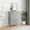 Image de vidaXL Buffet gris bÃ©ton 69,5x34x90 cm bois d'ingÃ©nierie
