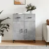 Image de vidaXL Buffet gris béton 69,5x34x90 cm bois d'ingénierie