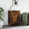 Image de Vidaxl Buffet ChÃªne FumÃ© 69,5x34x90 Cm Bois D'ingÃ©nierie