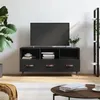 Image de vidaXL Meuble TV noir 102x36x50 cm bois d'ingénierie829005