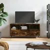 Image de vidaXL Meuble TV chêne fumé 102x36x50 cm bois d'ingénierie829009