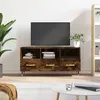 Image de vidaXL Meuble TV chêne fumé 102x36x50 cm bois d'ingénierie829017