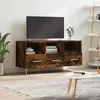 Image de vidaXL Meuble TV chêne fumé 102x36x50 cm bois d'ingénierie829025
