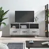 Image de vidaXL Meuble TV gris béton 102x36x50 cm bois d'ingénierie829032