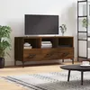 Image de vidaXL Vidaxl Meuble Tv Chêne Marron 102x36x50 Cm Bois D'ingénierie