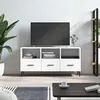 Image de vidaXL Meuble TV blanc 102x36x50 cm bois d'ingénierie829052