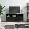 Image de vidaXL Meuble TV noir 102x36x50 cm bois d'ingénierie829053