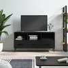 Image de vidaXL Meuble TV noir 102x36x50 cm bois d'ingÃ©nierie