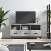 Image de vidaXL Meuble TV gris béton 102x36x50 cm bois d'ingénierie829056
