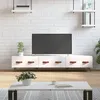 Image de vidaXL Meuble TV blanc 150x36x30 cm bois d'ingénierie829124