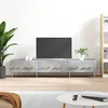 Image de vidaXL Meuble TV gris béton 150x36x30 cm bois d'ingénierie