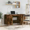 Image de vidaXL Bureau chêne fumé 140x50x75 cm bois d'ingénierie829529
