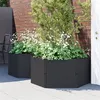 Image de vidaXL Jardinières de jardin 2 pcs anthracite PP