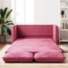 Image de vidaXL Vidaxl Canapé-Lit 2 En 1 Rouge Bordeaux 122x204x55 Cm Velours