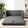Image de vidaXL Canapé-lit 2 en 1 gris foncé 112x174x55 cm tissu353965