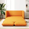 Image de vidaXL CanapÃ©-lit 2 en 1 jaune foncÃ© 112x174x55 cm tissu