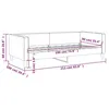 Image de vidaXL Lit de repos gris clair 90x190 cm tissu