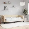 Image de vidaXL Lit de repos crème 90x200 cm tissu