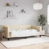 Image de vidaXL Lit de repos crème 100x200 cm tissu
