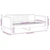 Image de vidaXL Lit de repos sans matelas noir 80x200 cm velours