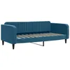 Image de vidaXL Lit de repos sans matelas bleu 90x200 cm velours