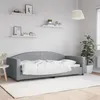 Image de vidaXL Lit de repos sans matelas gris clair 90x200 cm tissu