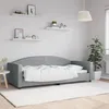 Image de vidaXL Lit de repos gris clair 90x200 cm Tissu