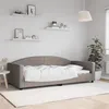 Image de vidaXL Lit de repos taupe 100x200 cm tissu