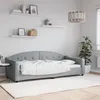 Image de vidaXL Lit de repos gris clair 90x200 cm Tissu