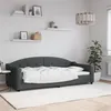 Image de vidaXL Lit de jour gris foncé 90x200 cm tissu