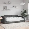 Image de vidaXL Lit de repos gris foncé 100x200 cm tissu