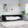 Image de vidaXL Lit de jour noir 90x200 cm similicuir