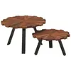 Image de vidaXL Tables basses 2 pcs bois massif récupéré et fer356250
