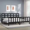 Image de vidaXL Cadre de lit sans matelas noir 200x200 cm bois massif de pin3192125