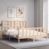 Image de vidaXL Cadre de lit avec tête de lit 160x200 cm bois massif