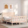 Image de vidaXL Cadre de lit avec tÃªte de lit 140x200 cm bois massif