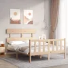 Image de vidaXL Cadre de lit avec tÃªte de lit 140x200 cm bois massif