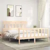 Image de vidaXL Cadre de lit avec tête de lit 160x200 cm bois massif