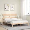 Image de vidaXL Cadre de lit avec tête de lit 160x200 cm bois massif