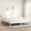 Image de vidaXL Cadre de lit sans matelas blanc 200x200 cm bois massif3194332