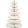 Image de Mica Decorations Décoration sapin de Noël - H152 x Ø104 cm - Papier - FSC 100% - Blanc