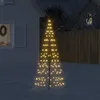 Image de vidaXL Sapin de Noël à LED sur mât de drapeau 200 LED blanc 180 cm358108