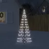 Image de vidaXL Sapin de Noël à LED sur mât de drapeau 200 LED blanc 180 cm358109