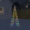 Image de vidaXL Sapin de Noël à LED sur mât de drapeau 200 LED coloré 180 cm358110