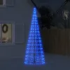 Image de vidaXL Arbre de Noël lumineux sur mât de drapeau 550 LED bleu 300 cm